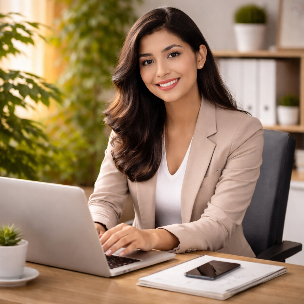 Student working with AI